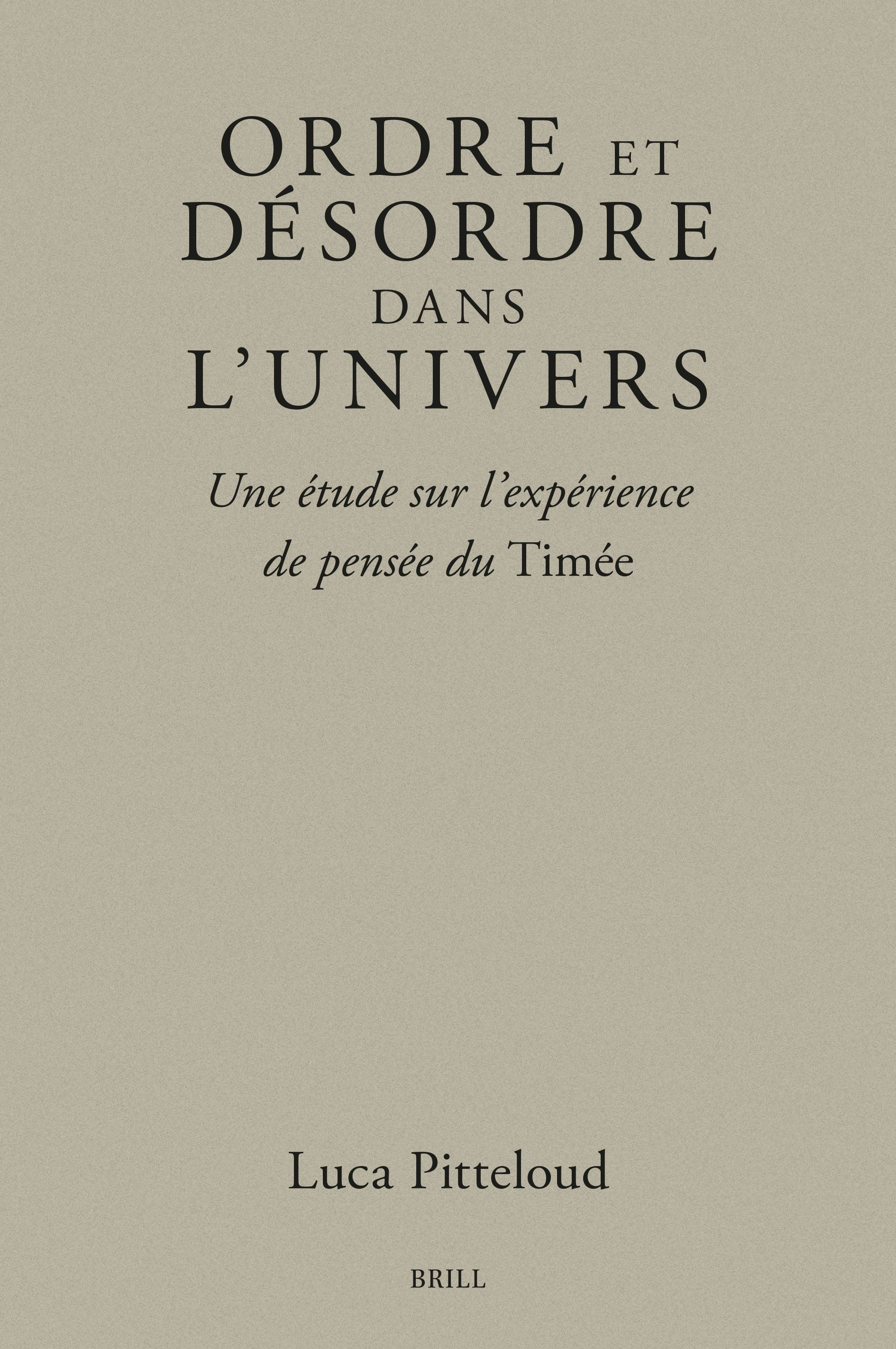 Book cover image for Ordre et désordre dans l’univers ISBN: 9789004689497